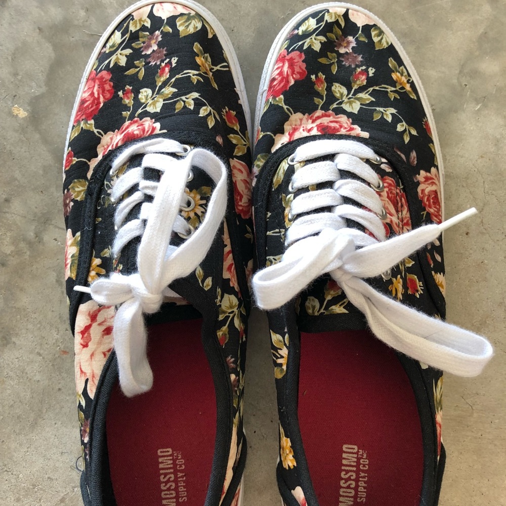 Black Floral Mossimo Sneakers